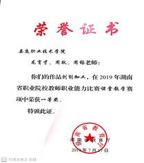 201907 龙育才 周耿 周锡 2019年湖南省职业院校教师职业能力比赛课堂教学赛项一等奖